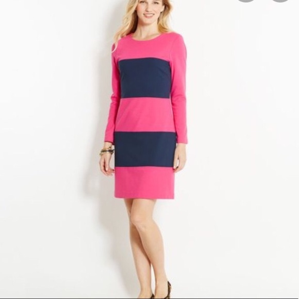 Vineyard Vines Dress, Size 4, Navy Blue & Pink